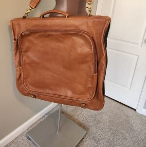 AUTHENTIC Vintage 90s Coach Leather Travel Garment Hanging Bag Luggage Brown
